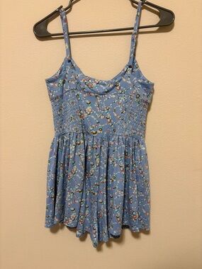 Urban Outfitters Blue Floral Midi Dress